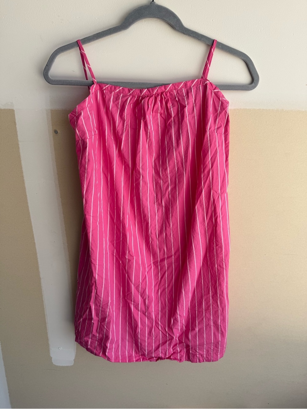 a new day Hot Pink Striped Spaghetti Strap Dress